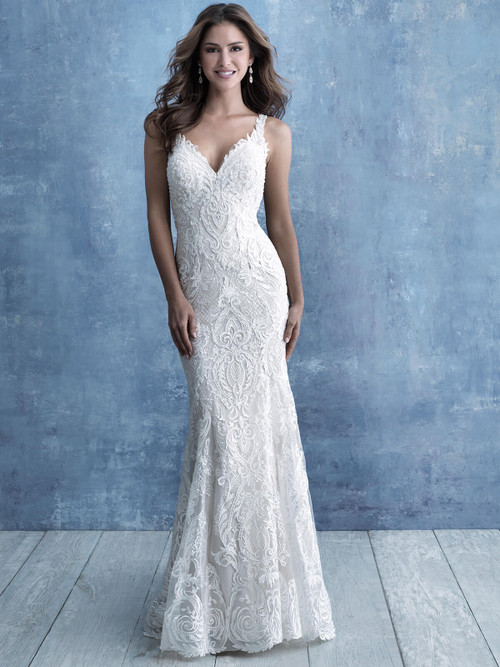 Sheath Lace Wedding Dress Allure Bridals 9720