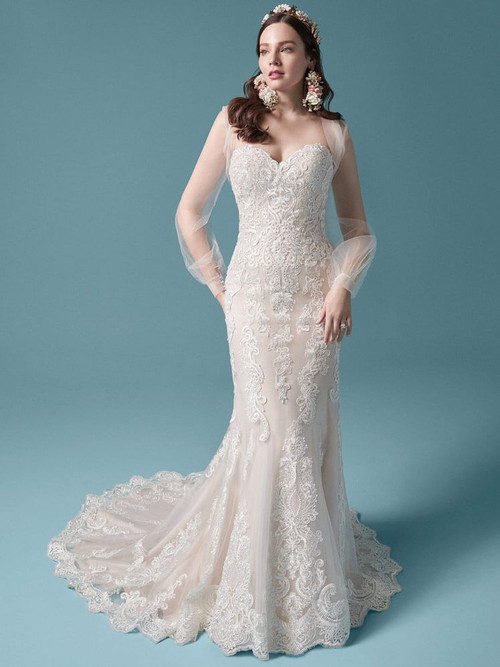 Sheer Lace Bridal Gown by Maggie Sottero Clarette