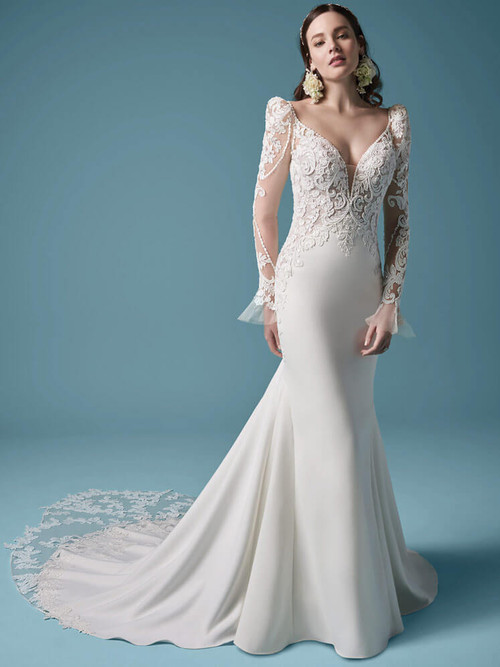 Plunging Bridal Gown by Maggie Sottero Nikki