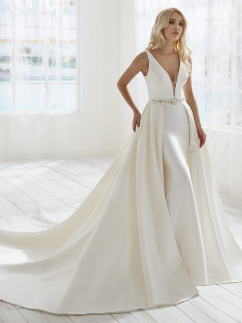 Plunging V-neckline Randy Fenoli Wedding Dress Brooklyn