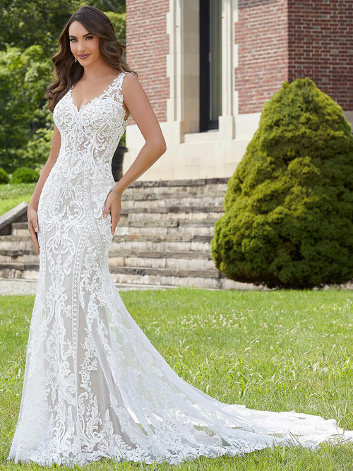 V-neck Morilee Bridal Gown Donatella 2422