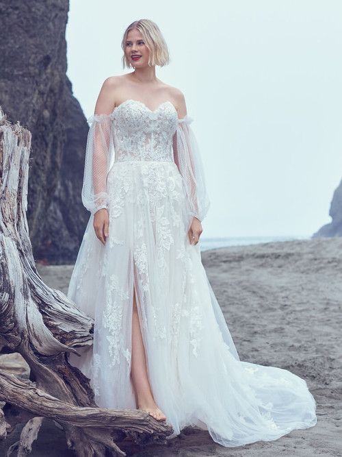 A-Line Slit Skirt Sottero and Midgley Bridal Dress Carson