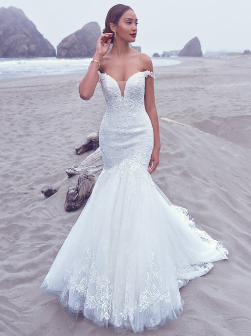 Beaded Lace Over Tulle Sottero and Midgley Bridal Dress Simone