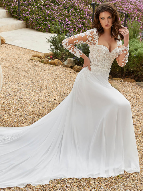 Andrea and Leo A1103W Noella Detached Sleeve Corset Top Wedding Dress