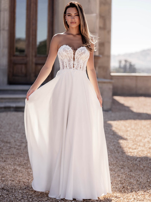 Strapless A-Line Allure Bridals Wedding Dress A1109