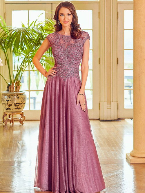 Mauve dress mother hot sale of the bride