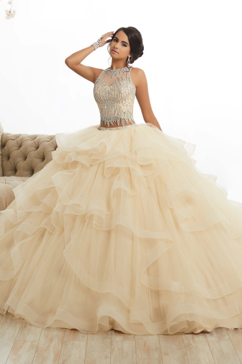 26882 Mahogany House of Wu Quinceanera Collection Two-Piece Ball Gown