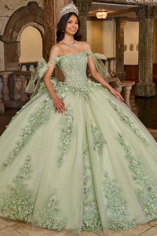 Rachel Allan RQ1132 Sage Lilac quinceanera gown front view