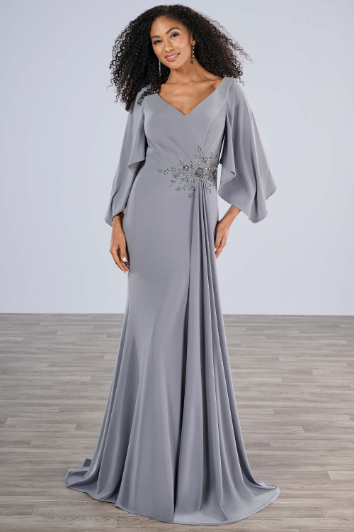 Front view of metal Christina Wu Elegance 17199 jersey mother dress
