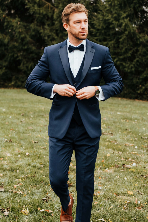 Navy Blue Eric Slim Fit Tuxedo 8501C Navy Blue Eric Slim Fit Tuxedo 8501C