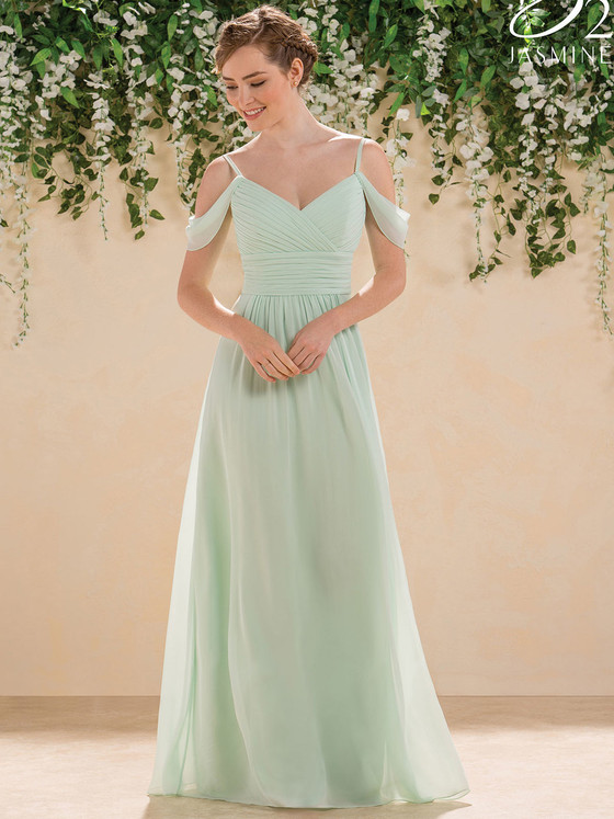 V-neck Pleated Bridesmaid Dress B2 B183005 V-neck Pleated Bridesmaid Dress B2 B183005