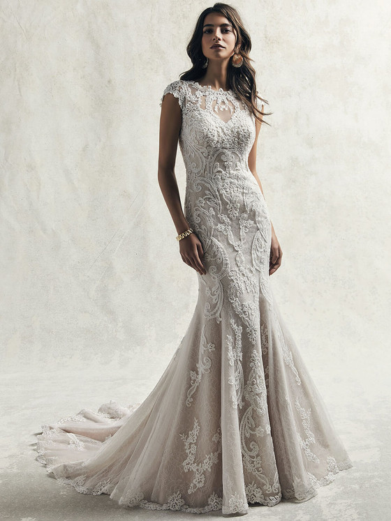 Cap Sleeves wedding dress Sottero and Midgley Vivian 9SW056 Cap Sleeves wedding dress Sottero and Midgley Vivian 9SW056