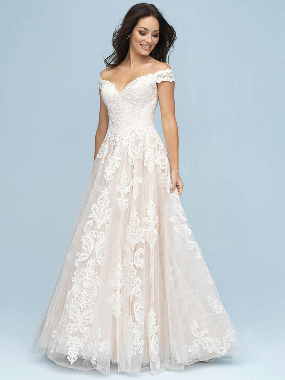 Off The Shoulder wedding gown Allure Bridals 9619 Off The Shoulder wedding gown Allure Bridals 9619