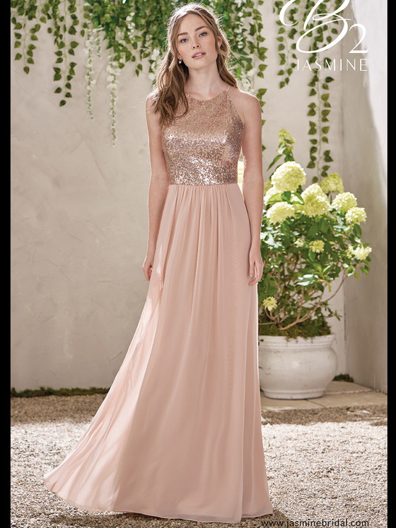 High Neck Bridesmaid Dress B2 B193007 High Neck Bridesmaid Dress B2 B193007