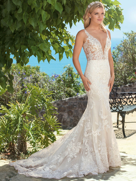 Plunging V-neckline Casablanca Bridal Gown Madison 2371 Plunging V-neckline Casablanca Bridal Gown Madison 2371