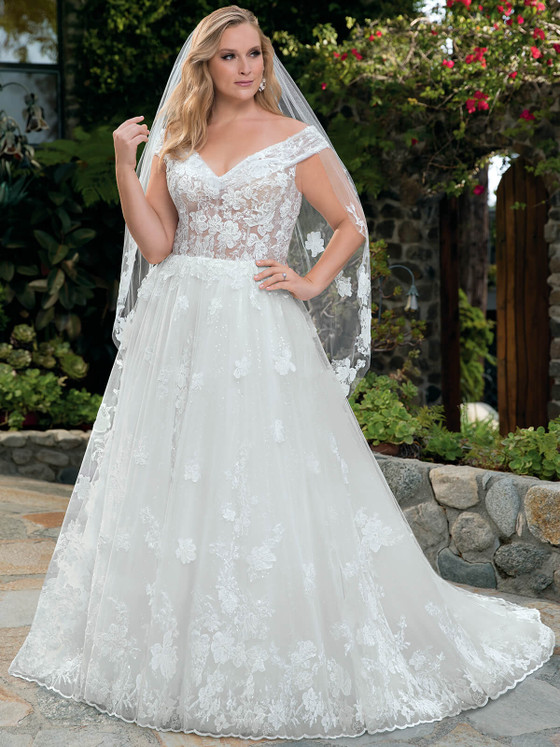 Off The Shoulder Plus Size Casablanca Bridal Gown Anabelle 2361C Off The Shoulder Plus Size Casablanca Bridal Gown Anabelle 2361C