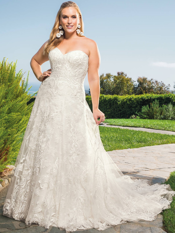 Cold Shoulder Casablanca Plus Size Bridal Gown Brielle 2370C Cold Shoulder Casablanca Plus Size Bridal Gown Brielle 2370C