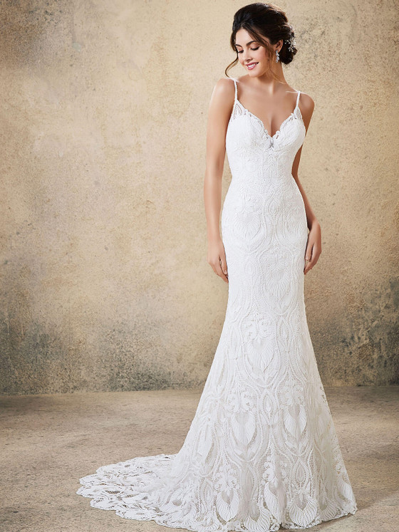 Spaghetti Straps Morilee Blu Bridal Gown Riley 5775 Spaghetti Straps Morilee Blu Bridal Gown Riley 5775