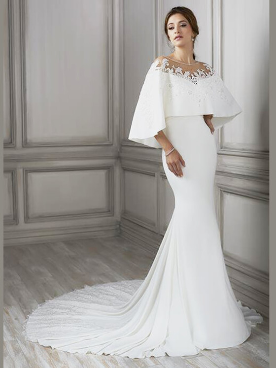 crepe fitted wedding dress christina wu 31067 crepe fitted wedding dress christina wu 31067