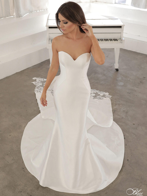Trumpet Bridal Gown by Enzoani Blue Nanelle Trumpet Bridal Gown by Enzoani Blue Nanelle