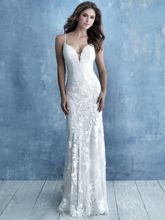 Sheath Lace Wedding Dress Allure Bridals 9716 Sheath Lace Wedding Dress Allure Bridals 9716