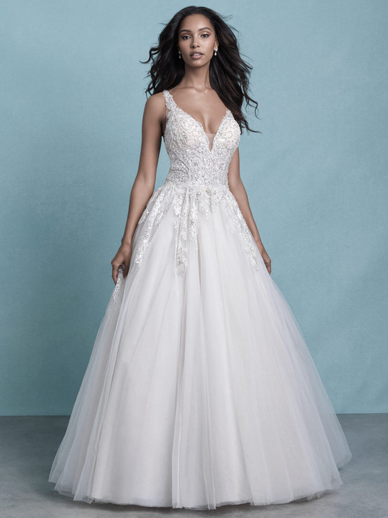 Lace Bodice Bridal Ball Gown by Allure 9775 Lace Bodice Bridal Ball Gown by Allure 9775