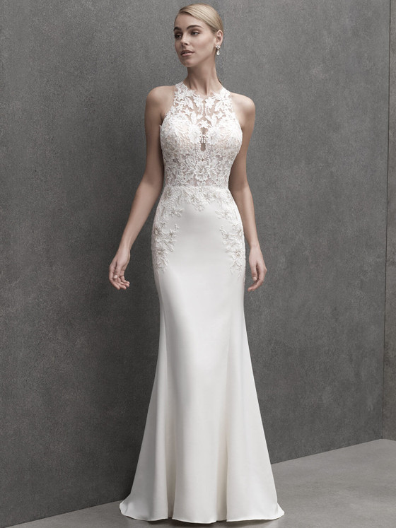 Illusion Neckline Bridal Gown by Madison James MJ662 Illusion Neckline Bridal Gown by Madison James MJ662