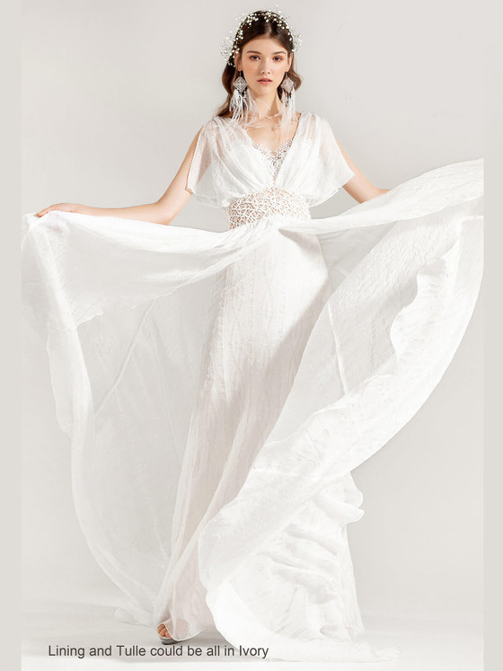 Lace Waistline Bridal Gown by Chic Nostalgia Anna 001500025 Lace Waistline Bridal Gown by Chic Nostalgia Anna 001500025