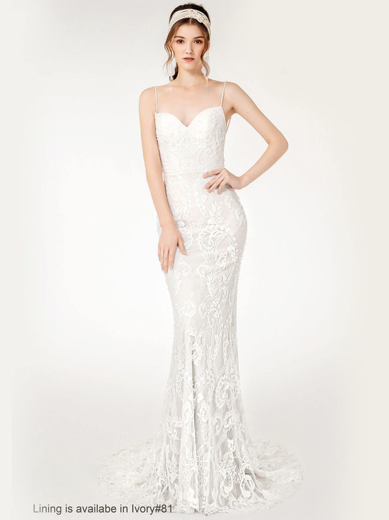 Sheath Bridal Gown by Chic Nostalgia Bailey 001500060 Sheath Bridal Gown by Chic Nostalgia Bailey 001500060