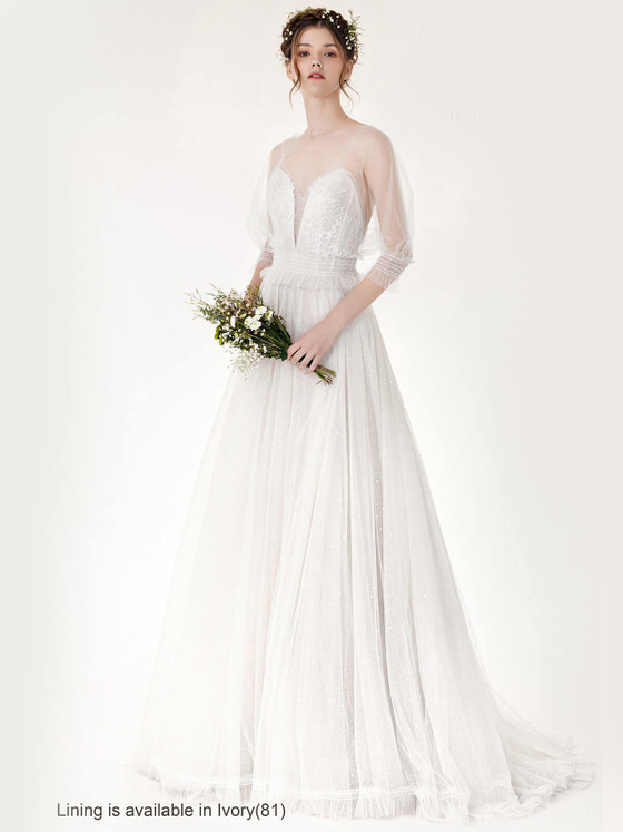 Plunging Bodice Bridal Gown by Chic Nostalgia Claire 001500028 Plunging Bodice Bridal Gown by Chic Nostalgia Claire 001500028
