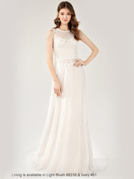 Shoulder Chain Bridal Gown by Chic Nostalgia Colbie 001500036 Shoulder Chain Bridal Gown by Chic Nostalgia Colbie 001500036