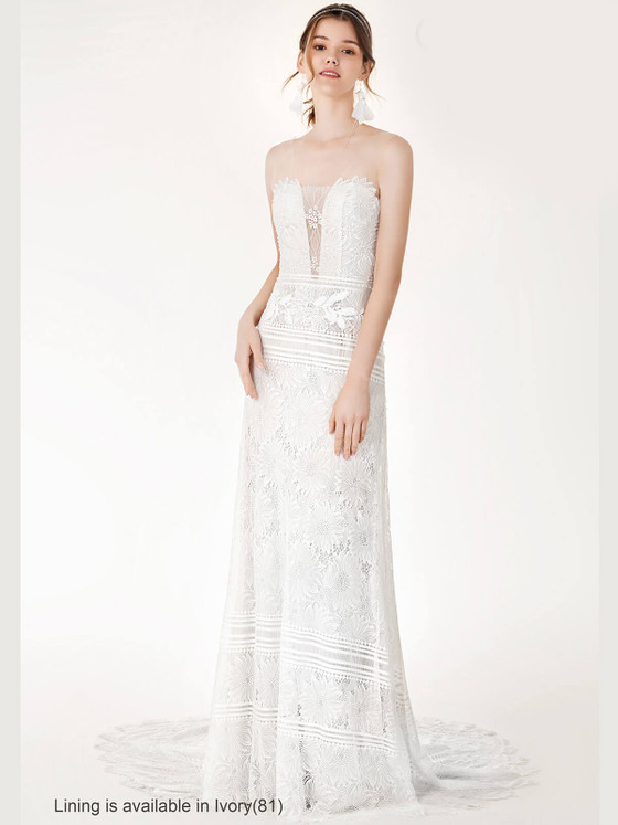 Slim Flare Bridal Gown by Chic Nostalgia Sage 001500027 Slim Flare Bridal Gown by Chic Nostalgia Sage 001500027