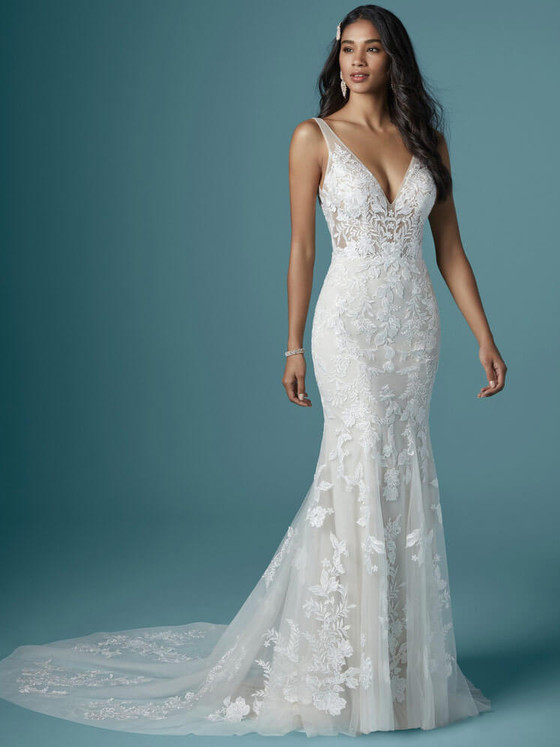 Floral Lace Bridal Gown by Maggie Sottero Greenley Floral Lace Bridal Gown by Maggie Sottero Greenley