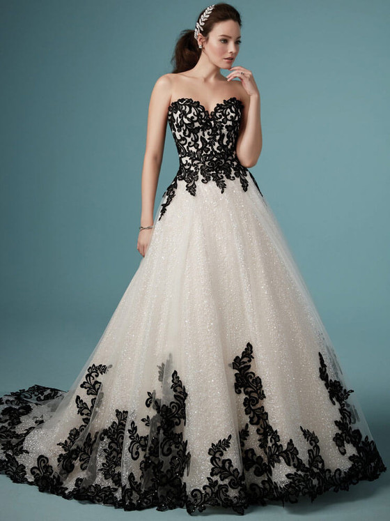 strapless black lace wedding dress maggie sottero tristyn strapless black lace wedding dress maggie sottero tristyn