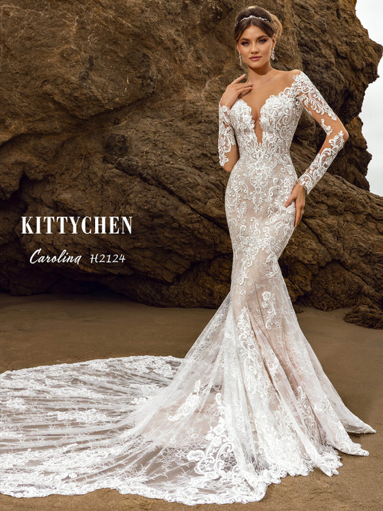 Long Sleeve Wedding Gown KittyChen Carolina H2124 Long Sleeve Wedding Gown KittyChen Carolina H2124