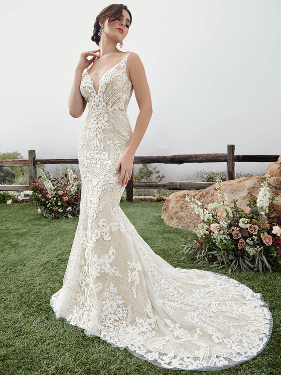 V-neck Wedding Gown Casablanca Vera 2421 V-neck Wedding Gown Casablanca Vera 2421