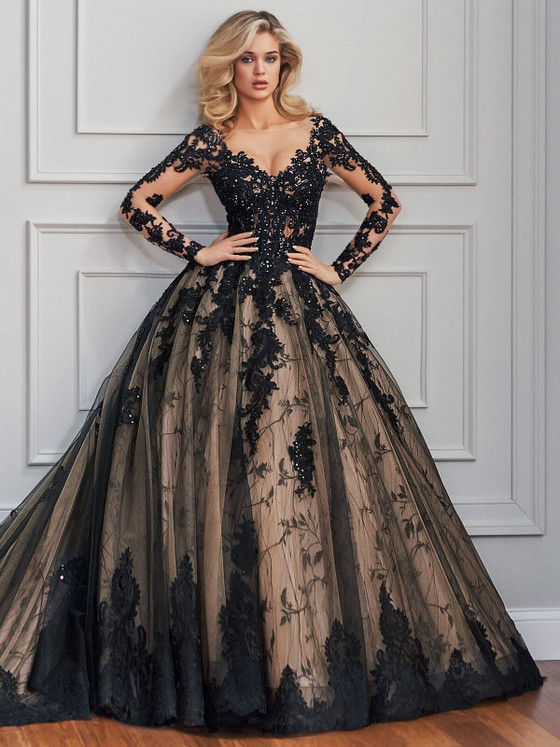 Long Sleeves Wedding Gown Martin Thornburg Brier 220281 Long Sleeves Wedding Gown Martin Thornburg Brier 220281