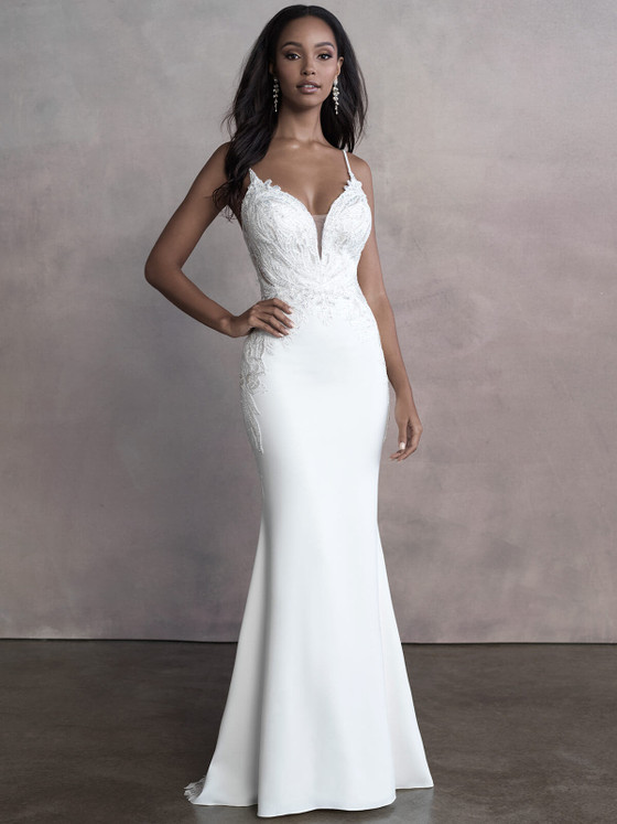 Sheath Wedding Gown Allure Bridals 9815 Sheath Wedding Gown Allure Bridals 9815