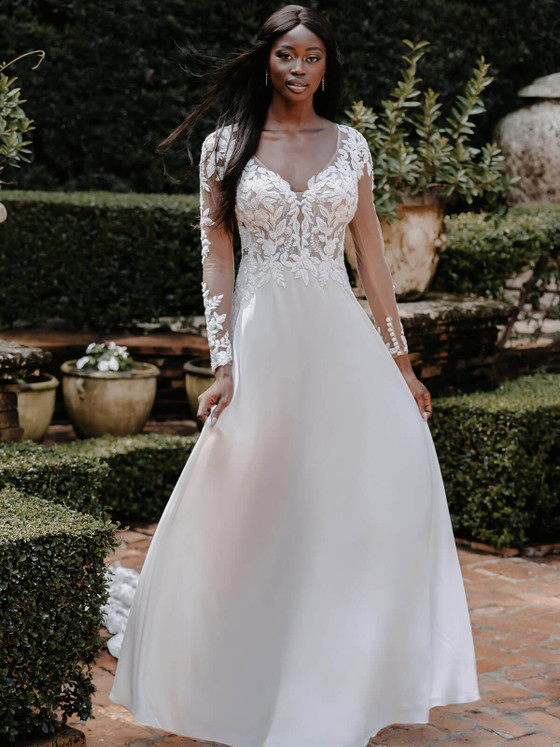Long Sleeves Wedding Gown Allure Bridals 9858 Long Sleeves Wedding Gown Allure Bridals 9858