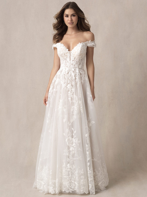 Off The Shoulder Wedding Gown Allure Bridals 9861 Off The Shoulder Wedding Gown Allure Bridals 9861