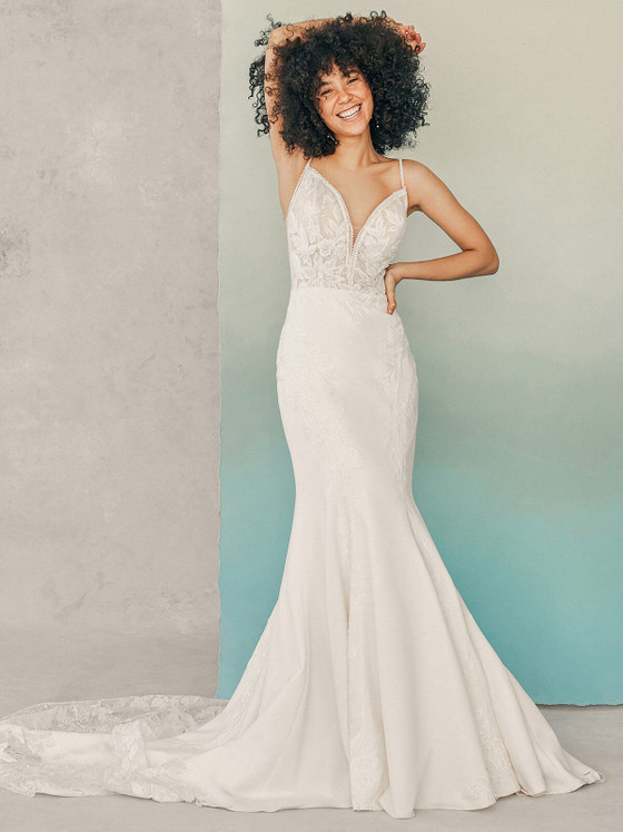 V-neck Wedding Gown Madison James Mina MJ751 V-neck Wedding Gown Madison James Mina MJ751