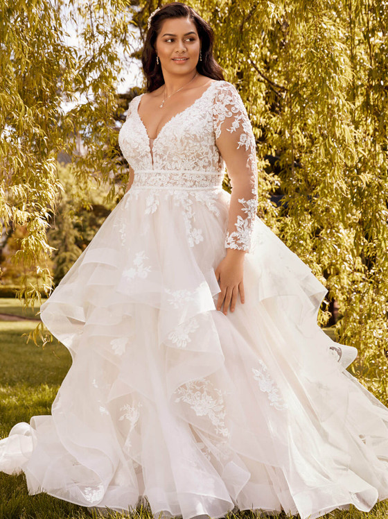 Long Sleeves Plus Size Wedding Gown Sophia Tolli Y12233SL Long Sleeves Plus Size Wedding Gown Sophia Tolli Y12233SL