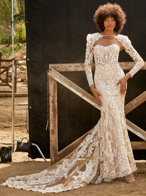 madison james long sleeve wedding dress Madison James - MJ1107