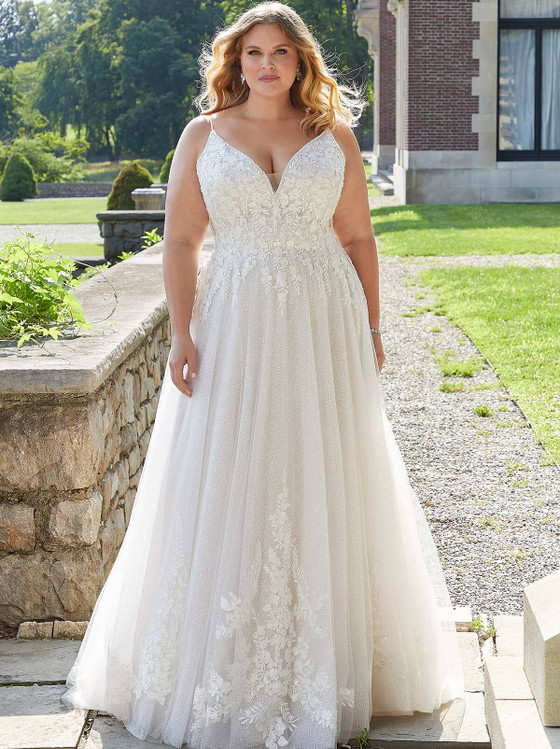 A-line Plus Size Julietta Wedding Gown Evanna 3341 A-line Plus Size Julietta Wedding Gown Evanna 3341