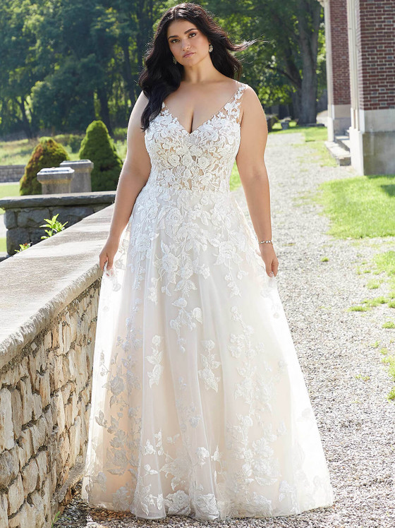 A-line Plus Size Julietta Wedding Gown Erica 3349 A-line Plus Size Julietta Wedding Gown Erica 3349