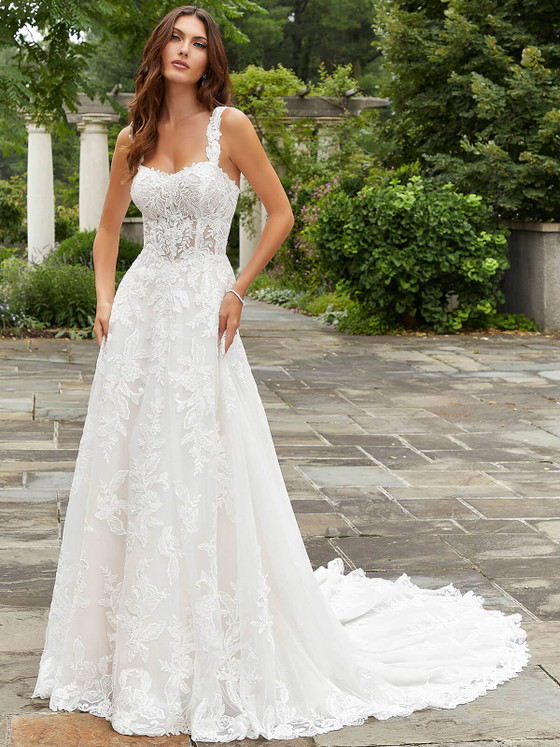 A-line Blu Bridal by Morilee Wedding Gown Dierdre 5947 A-line Blu Bridal by Morilee Wedding Gown Dierdre 5947