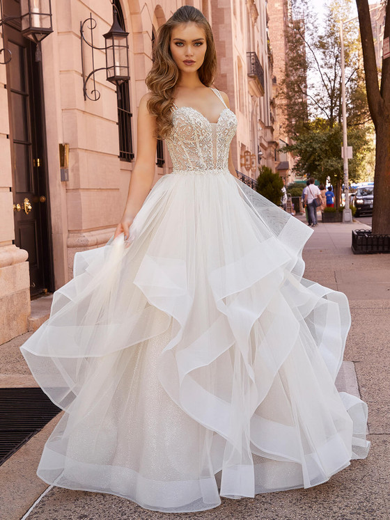 Flouncy A-line Morilee Bridal Dress Janine 2510 Flouncy A-line Morilee Bridal Dress Janine 2510