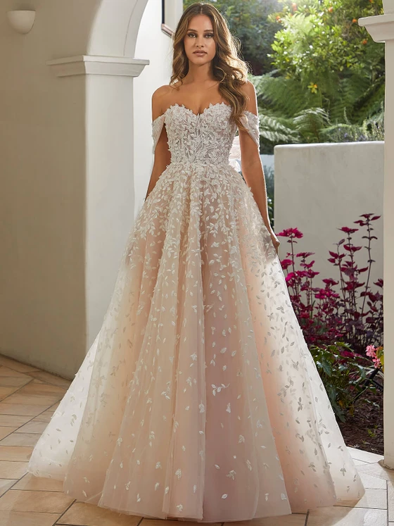 Front view Morilee Mackenzie 2531 sweetheart ball gown wedding dress