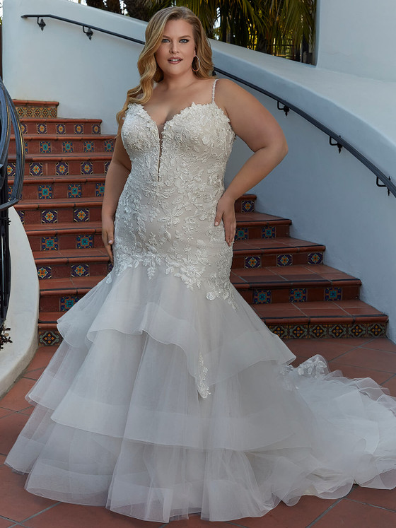 Ruffled Julietta by Morilee Plus Size Bridal Dress Leia 3398 Ruffled Julietta by Morilee Plus Size Bridal Dress Leia 3398