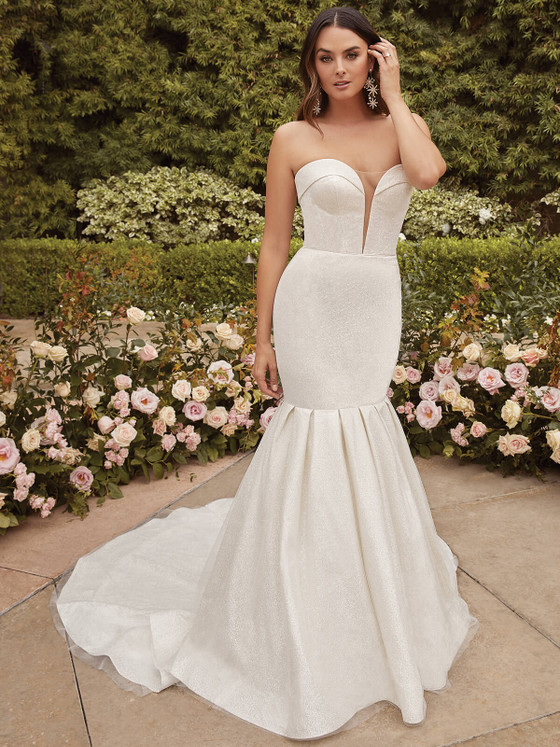 Shimmer Mermaid Tulle Casablanca Bridal Dress 2465 Olivia Shimmer Mermaid Tulle Casablanca Bridal Dress 2465 Olivia